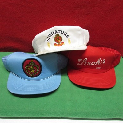 Stroh's Beer Truckers Hats / Caps  (Lot of 3)