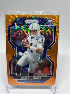 2021 Panini Prizm Football Sam Ehlinger Orange Disco Rookie #395 Colts RC