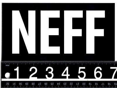 Neff Decal Neff Headwear Sticker 7 in x 3.5 in Black/White Snow Skate Surf Decal ...
