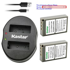 Kastar Battery Oval Dual Charger for Olympus BLS-5 Olympus OM-D E-M10 Mark III