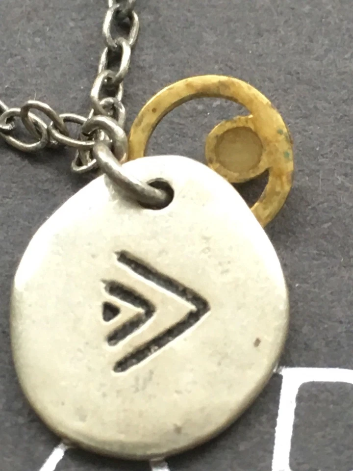 Collar SILPADA 925 Oxidado Martillado Plata de Ley Concha de Río Bronce N1671 Foto 3 de 4