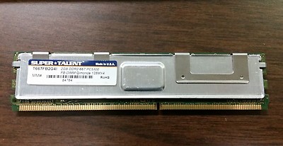 Super Talent T667FB2G41  2GB DDR2-667  PC2-5300 FB-DIMM Qimonda 128M/4