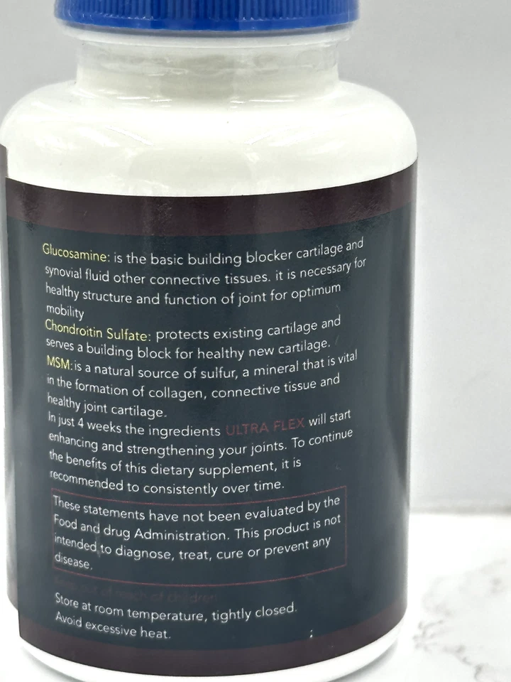 4 comprimidos Ultra Flex Triple Fuerza Glucosamina 1500 mg MSM Condroitina 1200 mg Foto 3 de 4