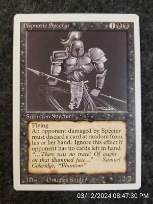 Hypnotic Specter -Revised (3RD) NEVER PLAYED Magic: The Gathering CARD (DS3D1E5)