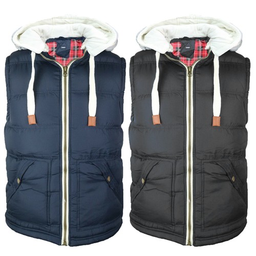 Nueva sudadera con capucha para hombre Chaleco Calentador De Cuerpo Con  Capucha Chaqueta Sin Mangas Contraste Capucha S-XXL | eBay