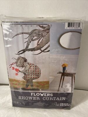 SHARP SHIRTER ''FLOWERS'' And OCTOPUS SHOWER CURTAIN - 70 x 72 - NWT