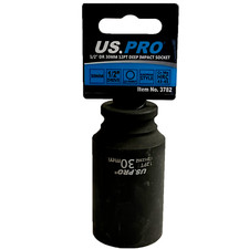 US PRO 30mm DEEP IMPACT SOCKET 1/2" Drive Thin Wall 12 Point Bi Hex Design