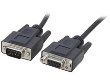 C2G 52030 DB9 M/F Serial RS232 Extension Cable, Black 6 Feet, 1.82 Meters