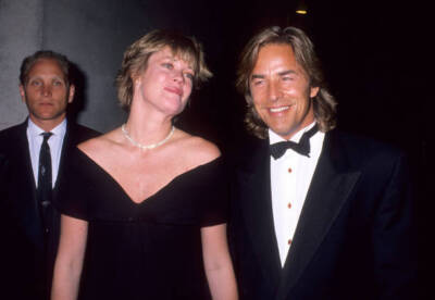 Melanie Griffith and actor Don Johnson attend the Dedication - 1989 Old Photo 1