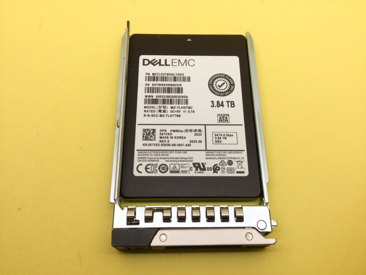 5TVXD Dell 3.84TB SATA 6Gbps Read Intensive 2.5'' SSD MZ-7LH3T8C w