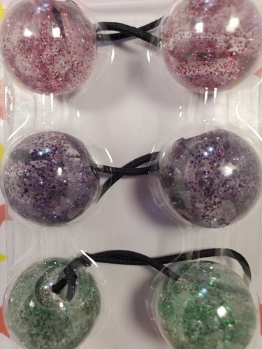 2 Packs of ELASTIC PONYTAIL HOLDER BEAD GIRL HAIR SCRUNCHIE KNOCKER BALL - Picture 3 of 3