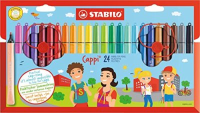 Stabilo Cappi Filzstifte Farbsortiert, 24 St. 168/24-4 (4006381483759)