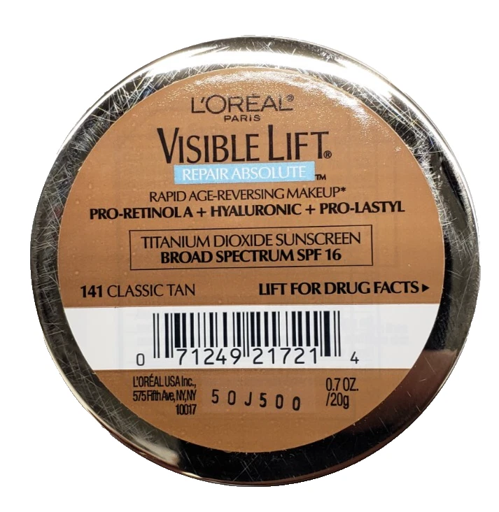 NEW L'OREAL Visible Lift Repair Absolute Age Reversing Makeup- 141 CLASSIC TAN - Image 2 of 2