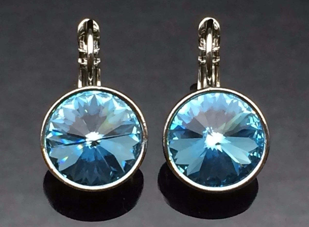 Aquamarine wedding earrings sale
