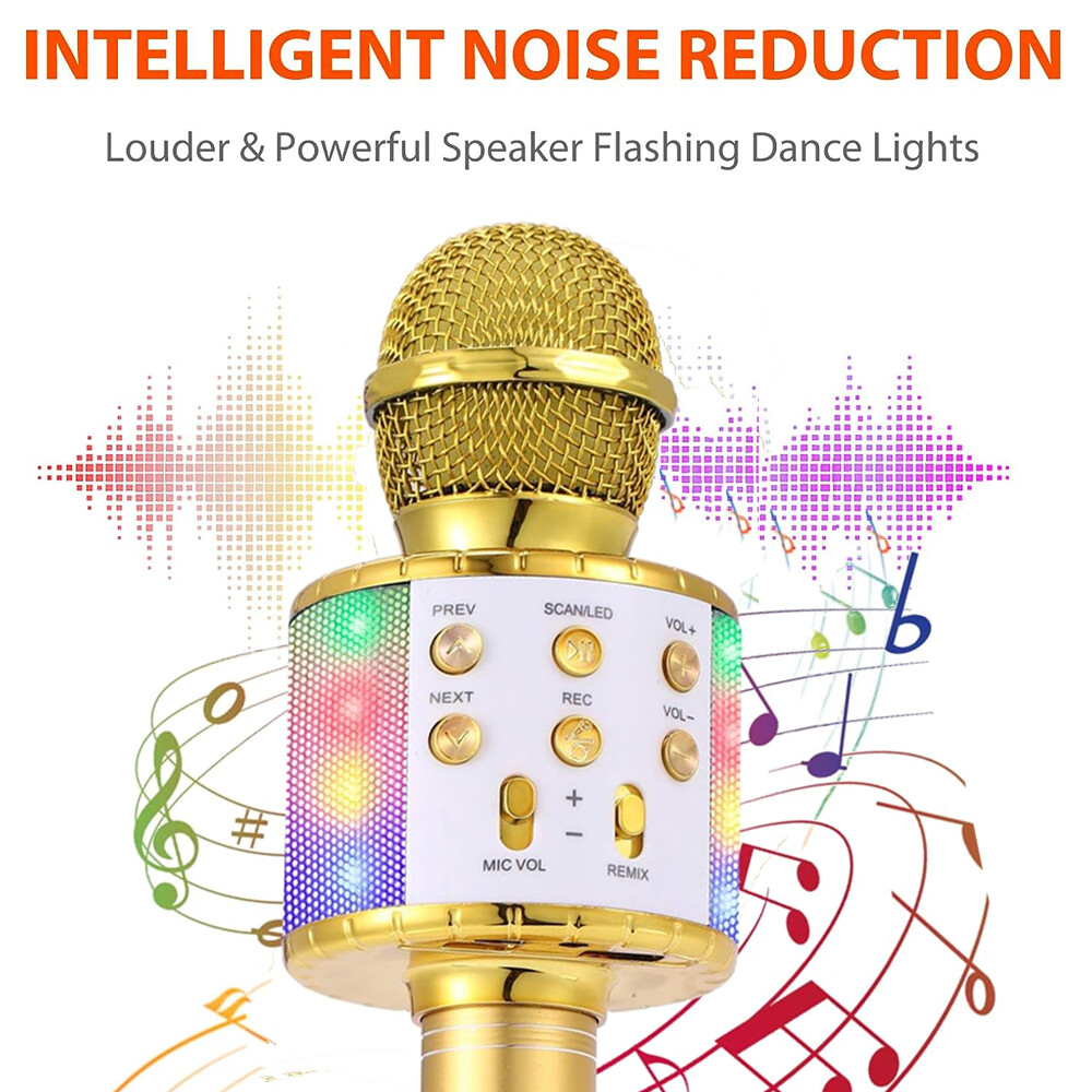 Wireless Bluetooth Karaoke Microphone Speaker Handheld KTV Player