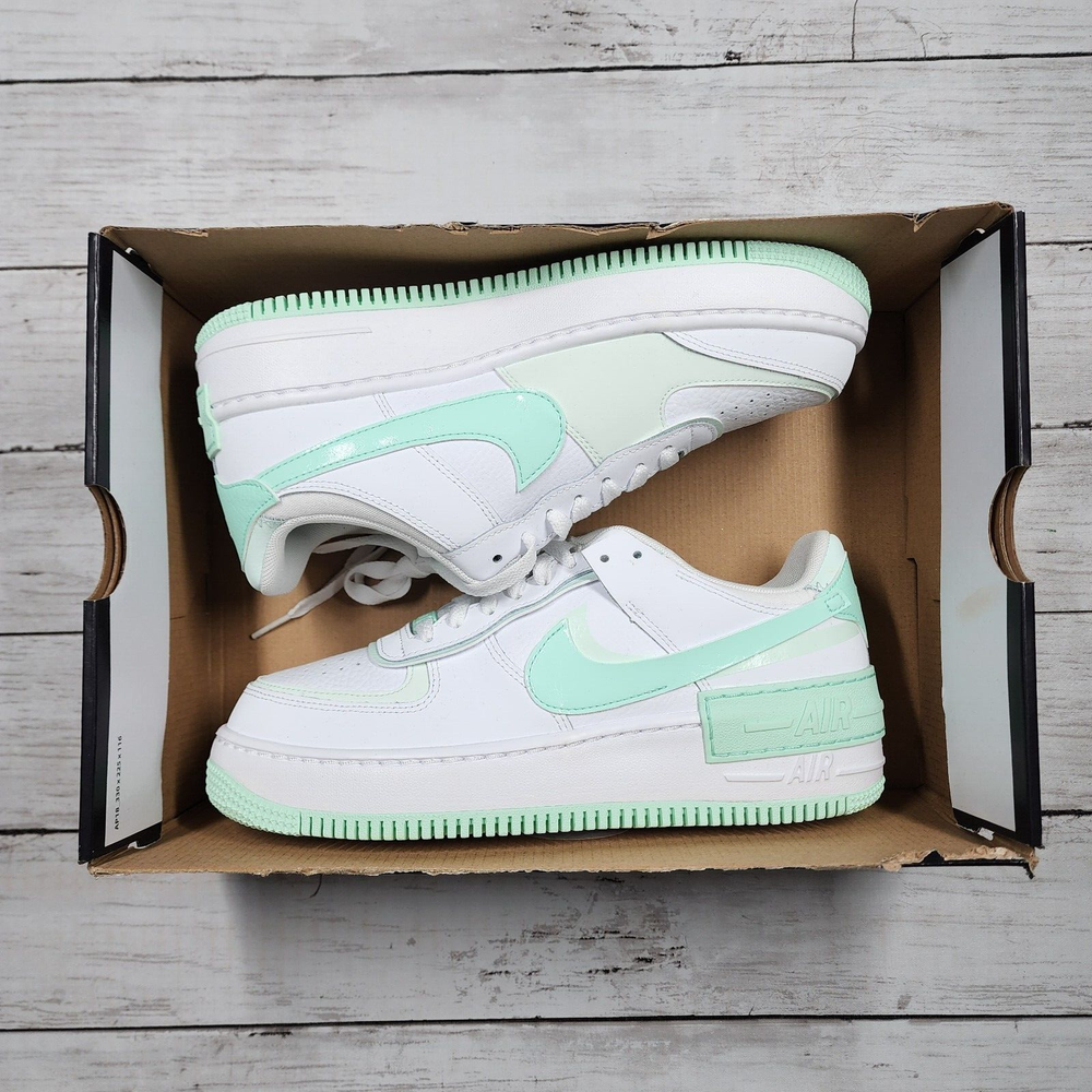 Nike WMNS Air Force 1 Shadow White Mint Foam DZ3773 100 - Size 9 New No Box