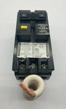 Square D Homeline HOM250GFI 2 Pole 50 Amp 120/240V Plug In HOM GFCI GFI  Breaker