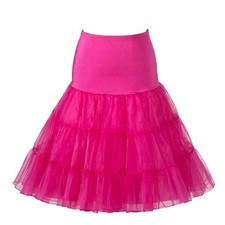 50s Vintage Rockabily Net Petticoat Skirt 26', Pink, Large/XL (16-22)