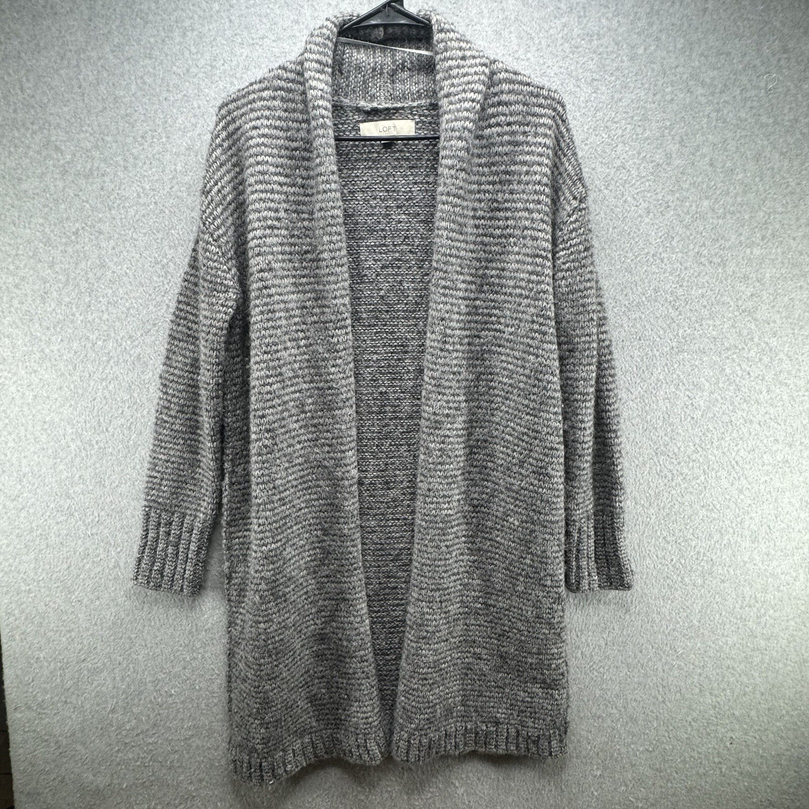 Ann Taylor LOFT Cardigan Sweater Womens XS Merino Wool Blend Dark