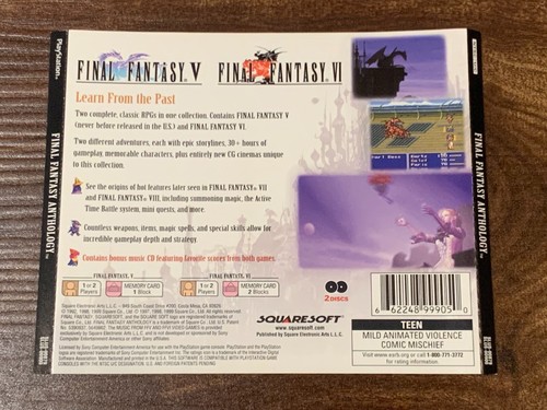 Final Fantasy Anthology PS1 Playstation 1 PS One Cover Art Only