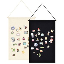 Plain Blank Canvas Display Pennant Enamel Lapel Badge Flag Banner Wall Decor Pin