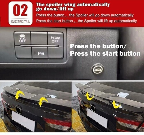 12V Auto Electric Motor Lift Up Down Car Rear Trunk Spoiler Wing For Audi A4 - Picture 8 of 10