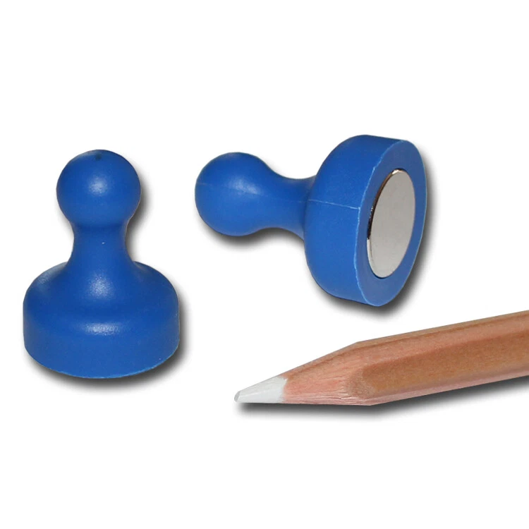 EARTHMAG GMBH 5 NEODYM Pinnwand Kegel Magnete D19x25 mm Blau Kühlschrank Schule Büro Board