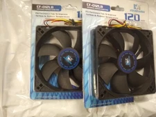 LOT OF 2 - Kingwin 120mm CF-012LB Advance Series Case Fan - New Old Stock