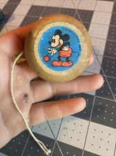 Vintage Walt Disney Productions Mickey Mouse Wooden Yo-Yo Toy