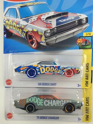 71 Dodge Charger Art Cars Gray / White recolors Lot of 2 #63 2022