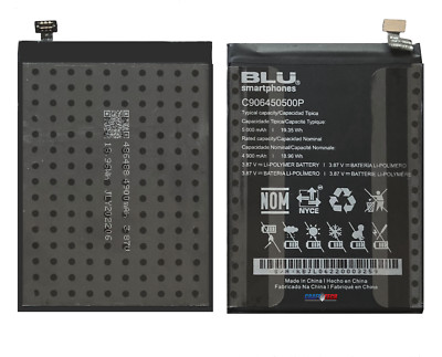 BLU S91 S0690ww Original OEM BLU Battery C906450500P  5000mAh 19.35 Wh 3.87V