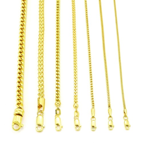 10K Yellow Gold 1.5mm-6mm Square Franco 