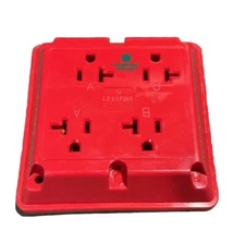 Pass & Seymour 420-HRED Hospital Grade Quad Receptacle 20A 125V - Red