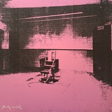 Litografia firmata Andy Warhol anni '80 edizione limitata - sedia elettrica