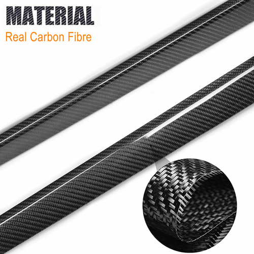 Fit For Jaguar XE Sedan 2015-2017 REAL CARBON Side Skirts Extension Lip Spoiler - Picture 9 of 12