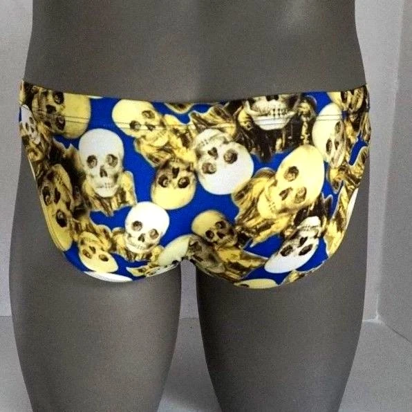NUEVO Calzoncillo Hombre Skull ART Azul Brillante (TALLA ÚNICA HASTA 34 CINTURA) $24.50 Foto 3 de 4