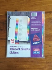 Avery Dennison Ave-11125 Ready Index Table Of Contents Dividers A to Z NEW