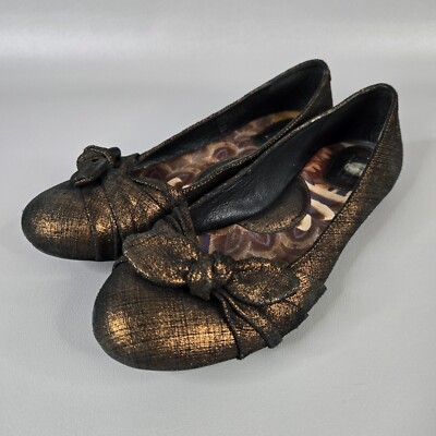 Born Ballet Flats Molly Metallic Bronze Leather Slip OnComfort Shoes Size  M