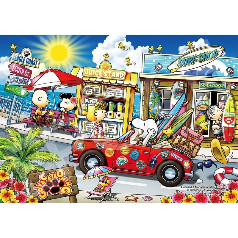 SNOOPYページ Epoch Jigsaw Puzzle PEANUTS Snoopy Let's Drive 500 Super