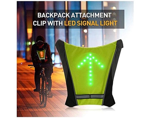 USB LED Turn Signal Bike Bag Vest Cycling Running Night Bag Direction Indicator - Picture 15 of 19