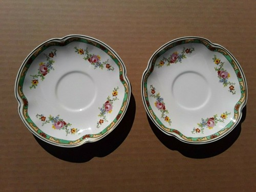 Pareek Replacement Saucers Johnson Brothers 2 Fine China Plates Flower Pattern
