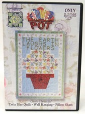 Dakota Collectibles Create A Quilt Flower Pot Embroidery CD 107 Designs