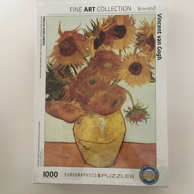 NEW Eurographics 12 Sunflowers Vase 1000 Piece Jigsaw ...