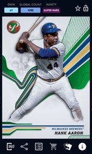 [DIGITAL CARD] TOPPS BUNT 2024 HANK AARON, PRISTINE GREEN BREWERS, HOF LEGEND SR