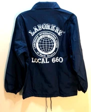 Laborer Local 660 Union Workers Est. 1903 St. Charles MO Lined Blue Jacket S New