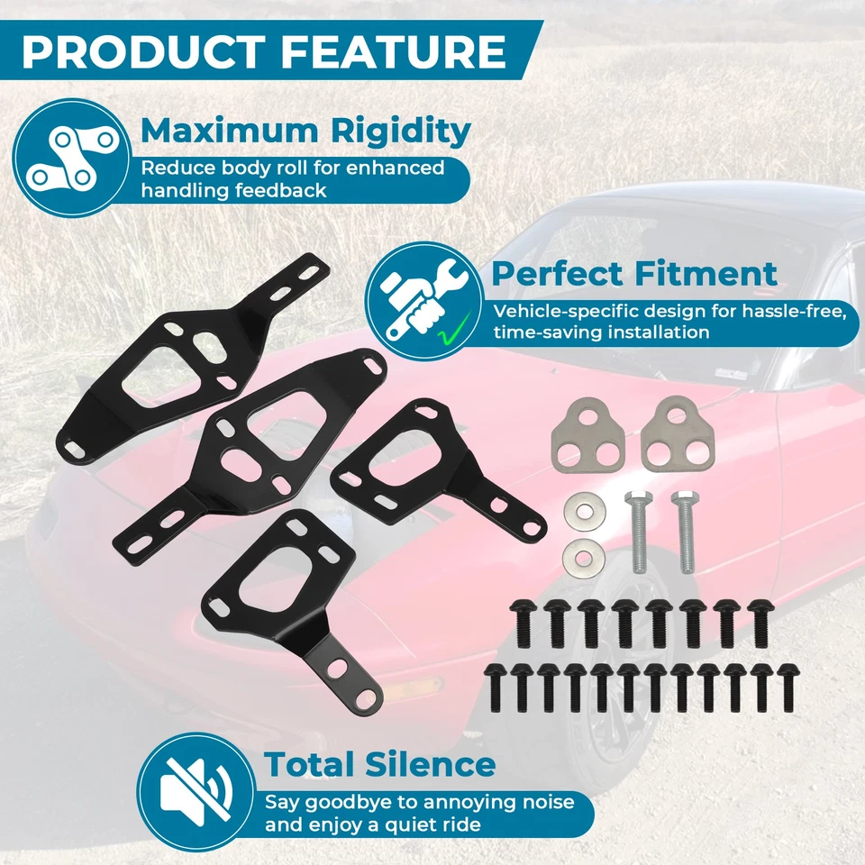 For MX5 Miata NA NB Full Hardtop Bracket Full Mounting Kit Bolts and Brackets Foto 4 de 4