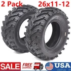 2X 26x11-12 ATV Tire UTV All Terrain 26x11x12 26x11 12 Heavy Duty 6Ply Tubeless