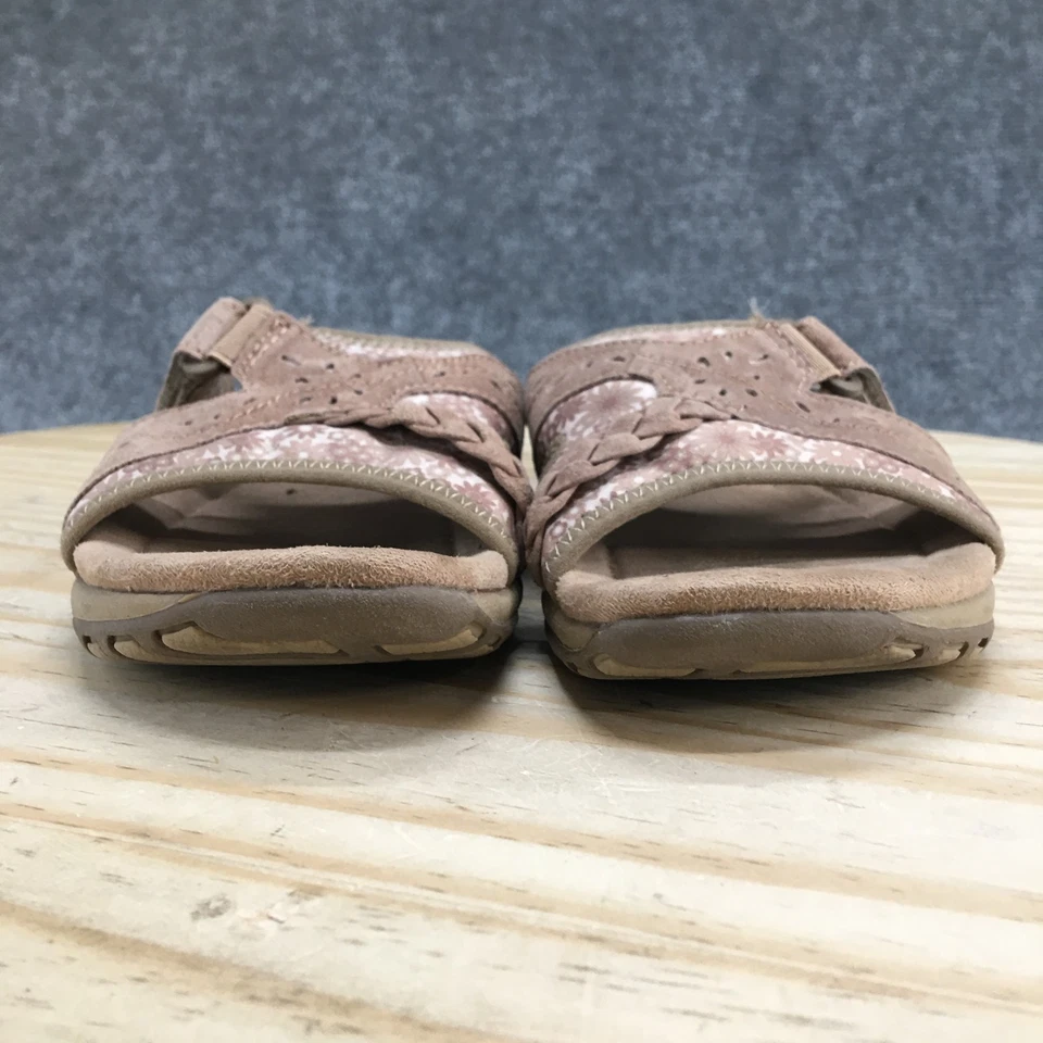 Sandalias Earth Origins para mujer 9 M color topo lijadora deslizables cuero trenzado floral Foto 3 de 4