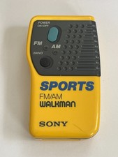 Sony Sports FM/AM Radio Walkman SRF-8 Yellow Tested Working