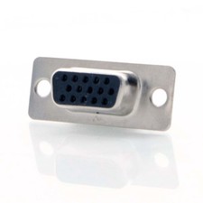 DB15 D-SUB 15 Pin VGA SVGA Female Mount Solder Cup Connector Socket Gold Plated
